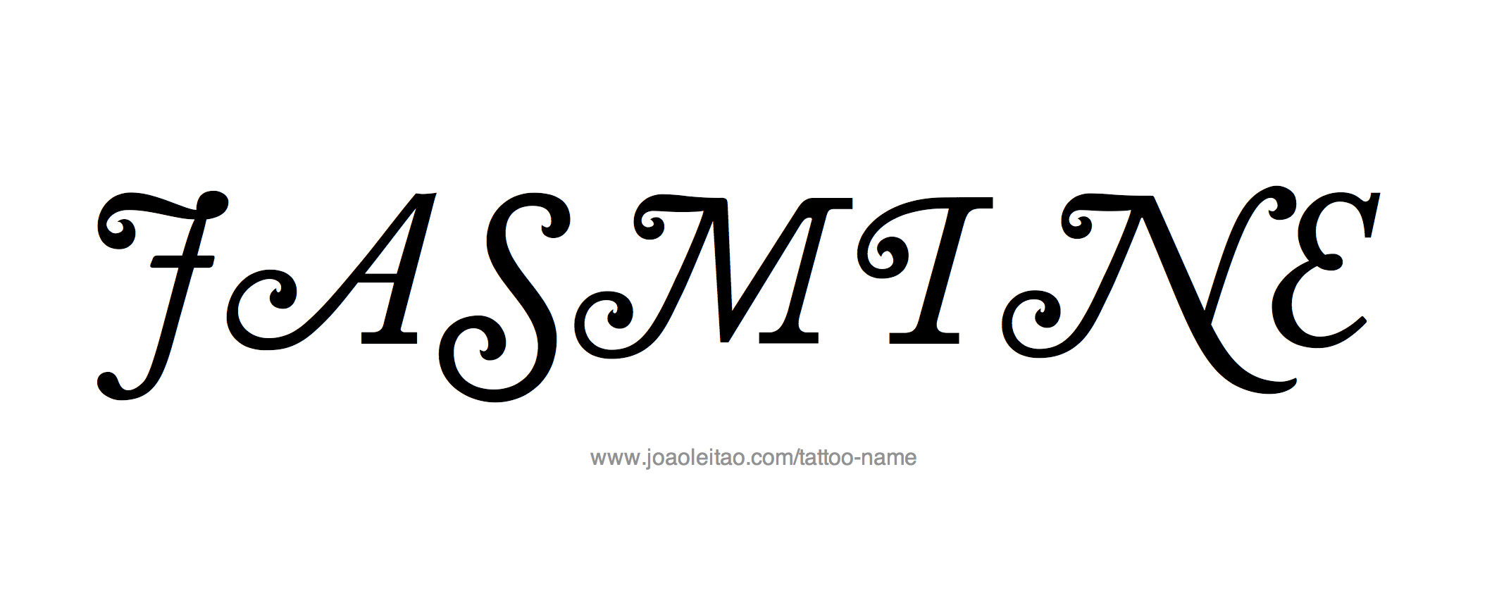 Jasmine Name Tattoo Designs
